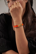 Hermes H bracelet ( Yellow gold , orange )