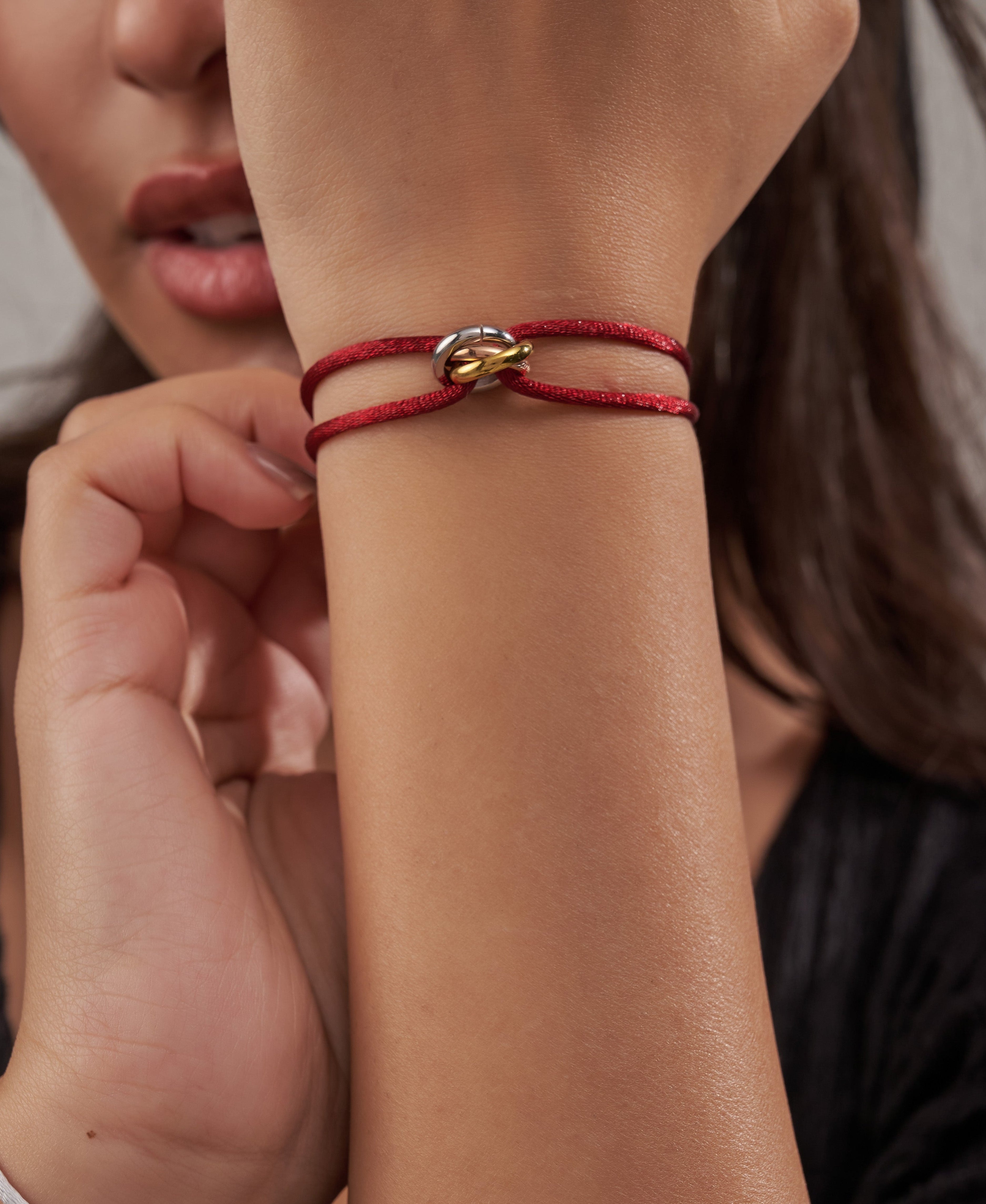 Cartier Trinity Chord Bracelet ( Dark Red )