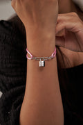 Louis Vuitton Lock Bracelet ( Pink Chord )