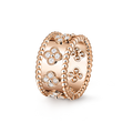 Van Cleef & Arpels Perlee Clovers Ring , Rose Gold , Diamond