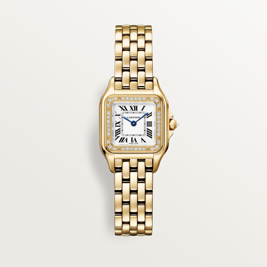 Panthère de Cartier watch, small model , Full Gold , Diamond
