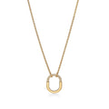 Tiffany&Co. Lock Necklace Half Diamond