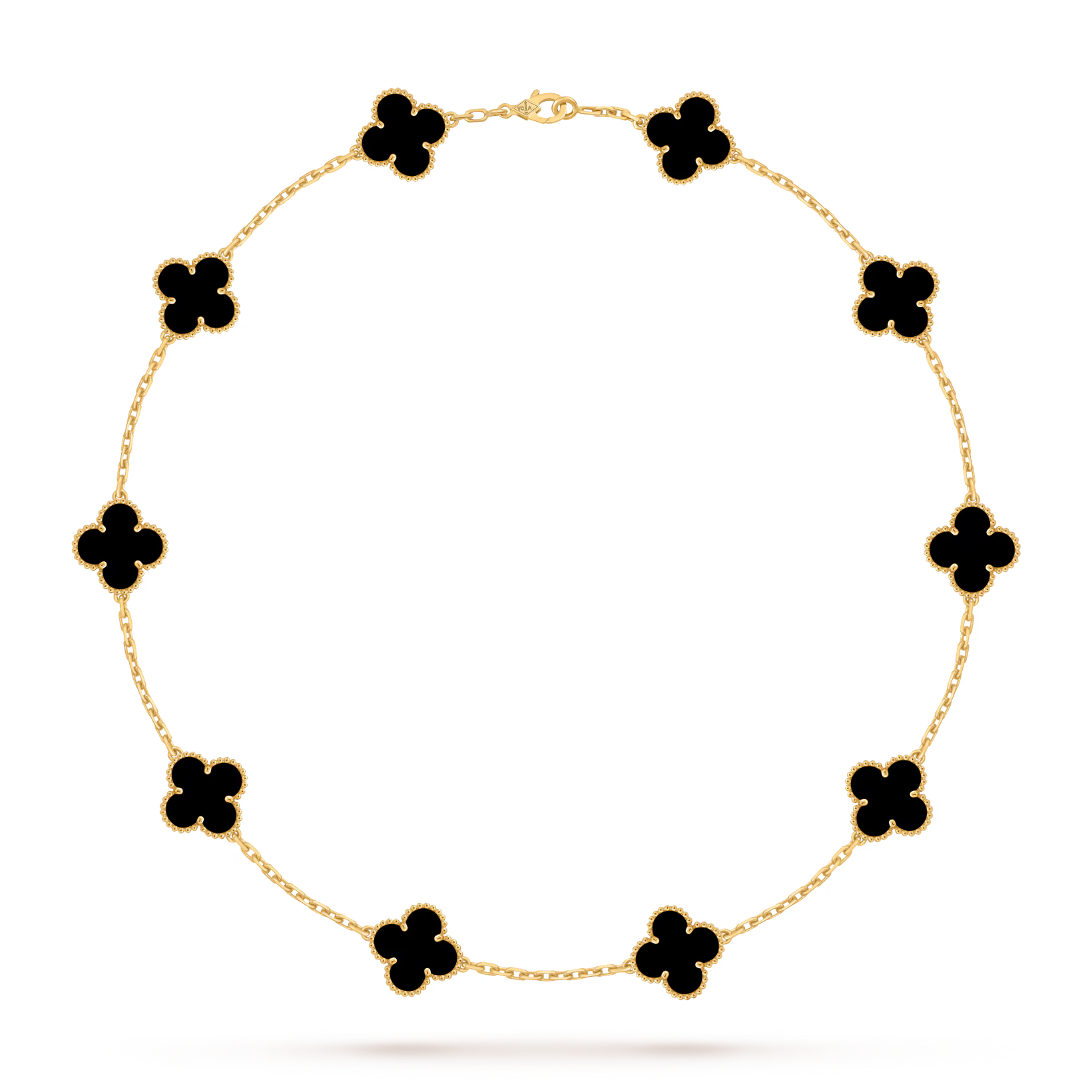 Van Cleef & Arpels 10 Motifs Onyx Necklace