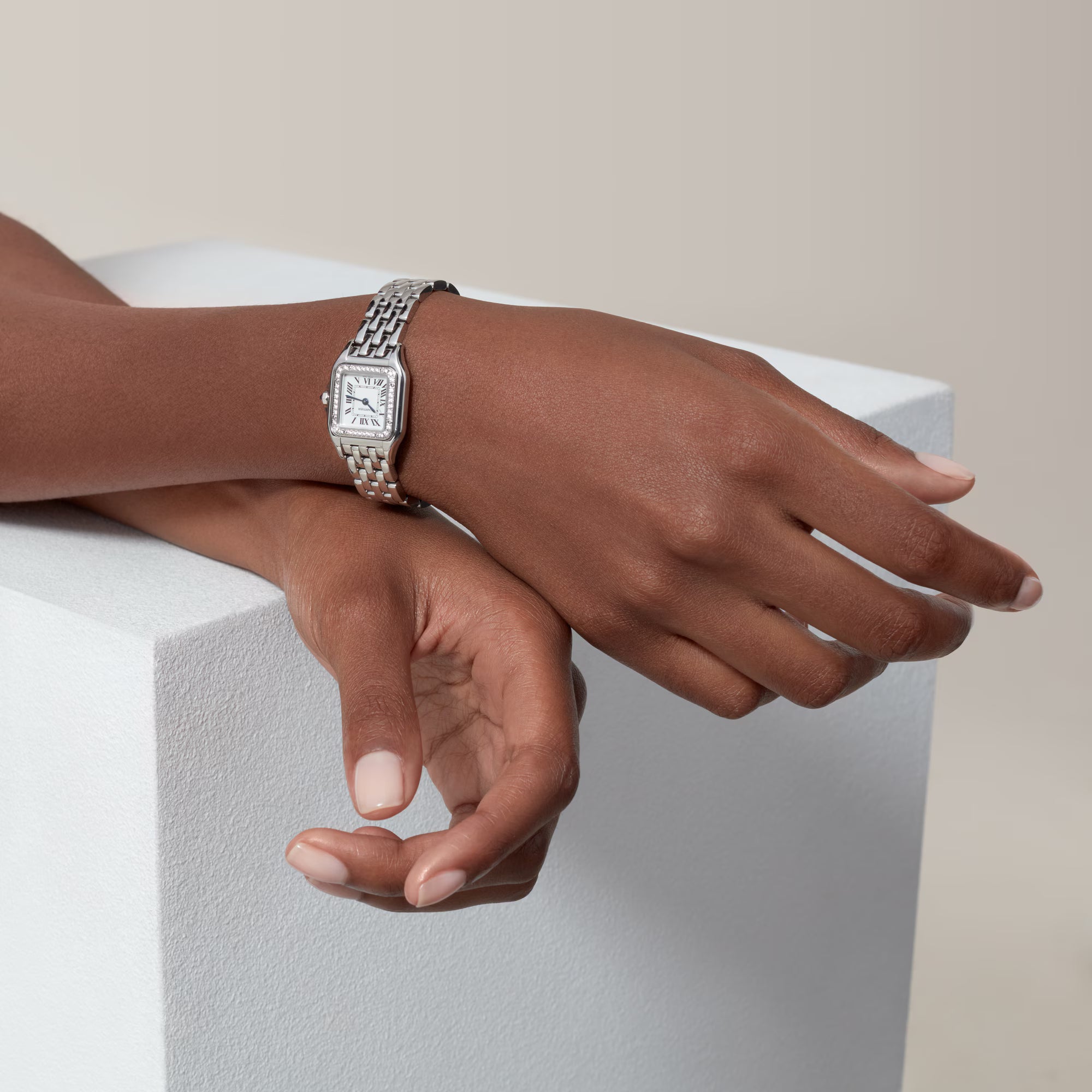 Panthère de Cartier watch, small model, Diamonds