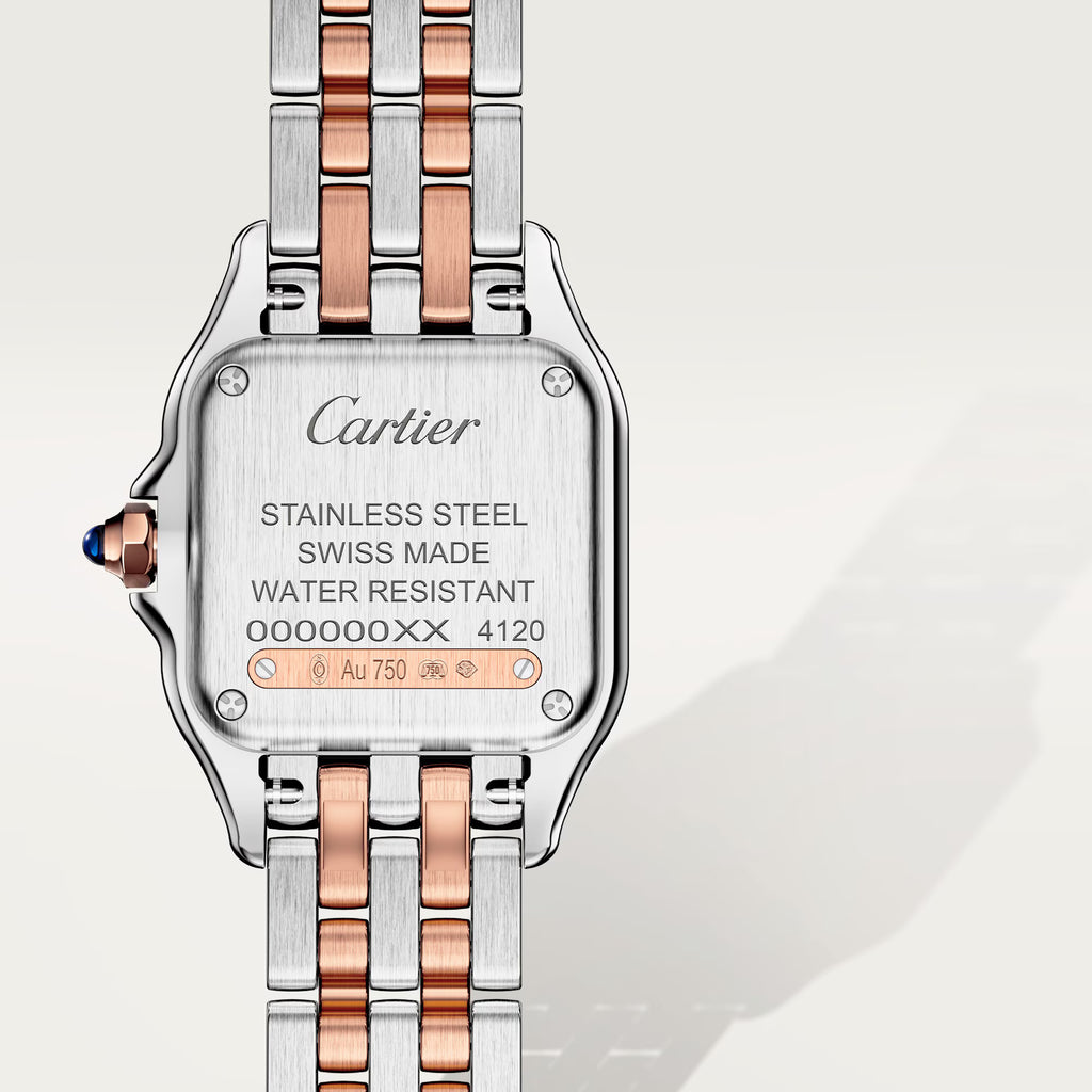 Panthère de Cartier watch Small Model , Half Rose Gold , Diamonds
