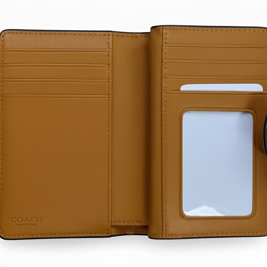 Coach Medium Corner Zip Wallet Signature