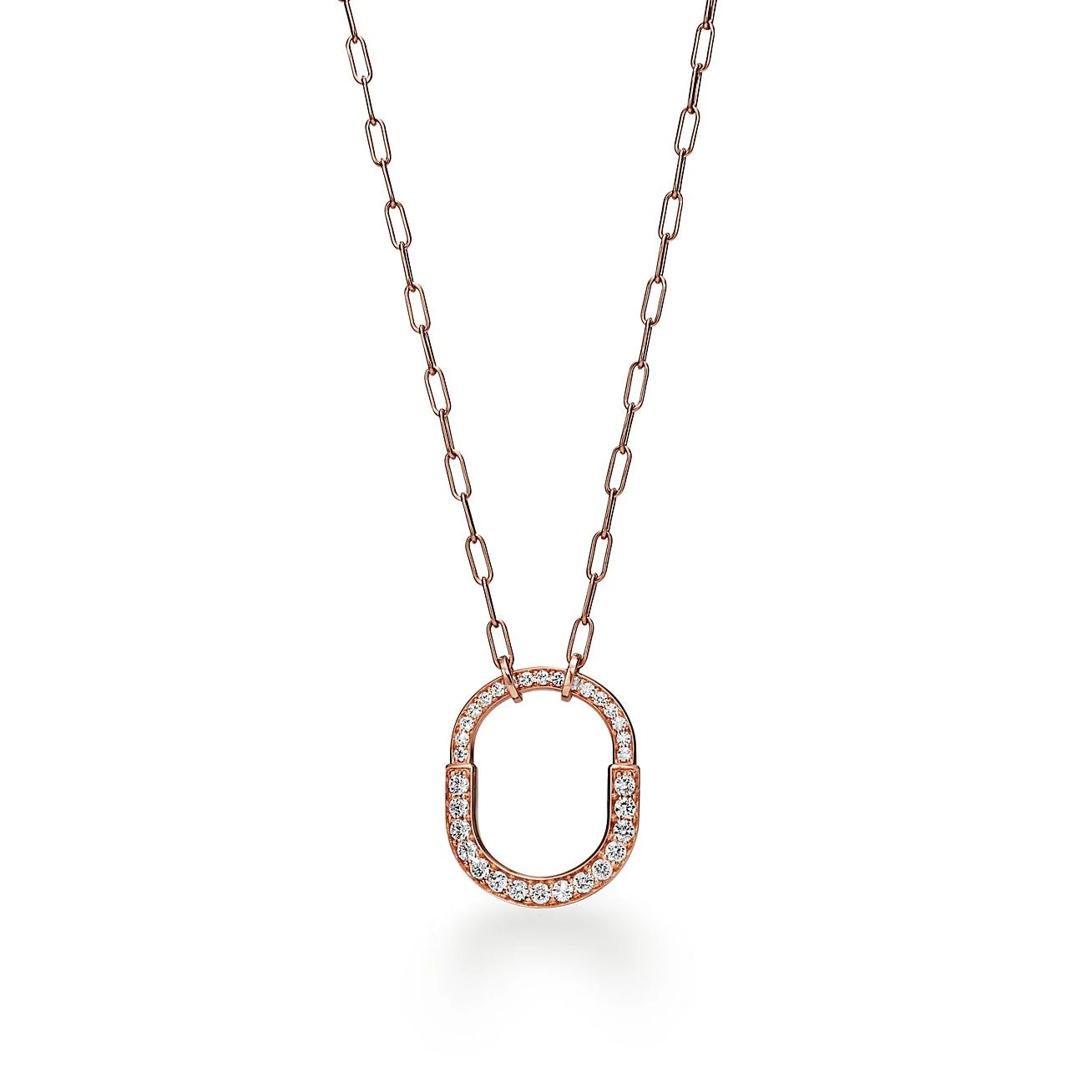 Tiffany&Co. Lock Necklace Full Diamonds