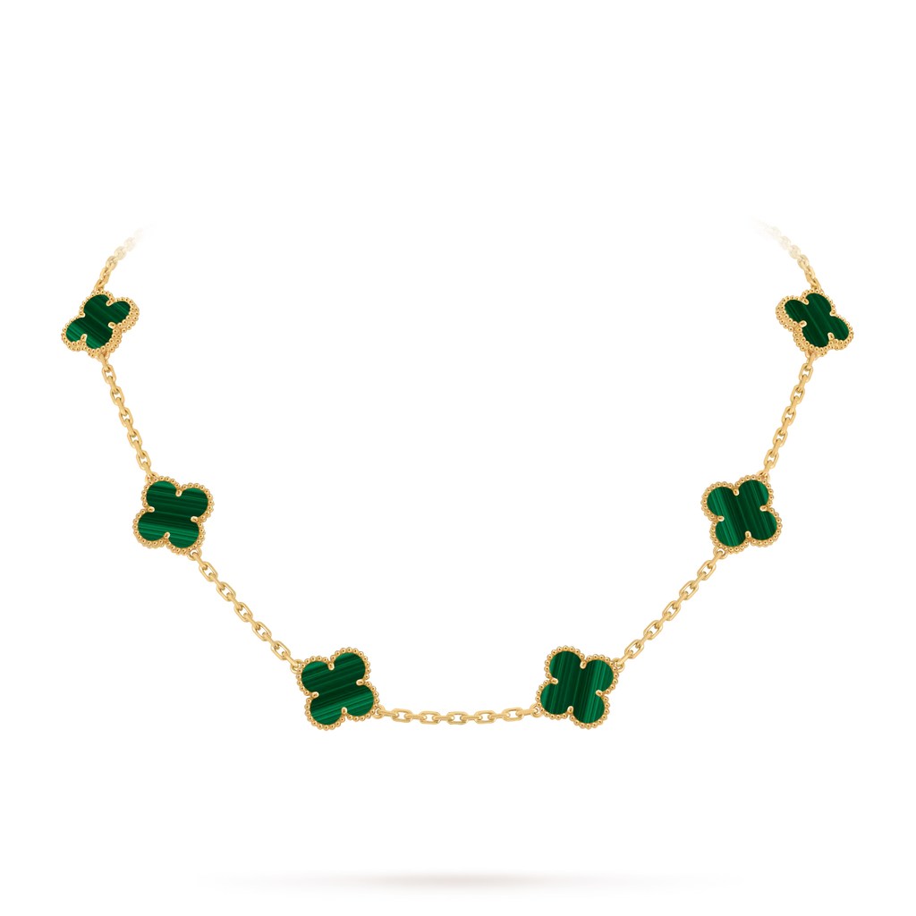 Van Cleef & Arpels 10 Motifs Malachite Necklace