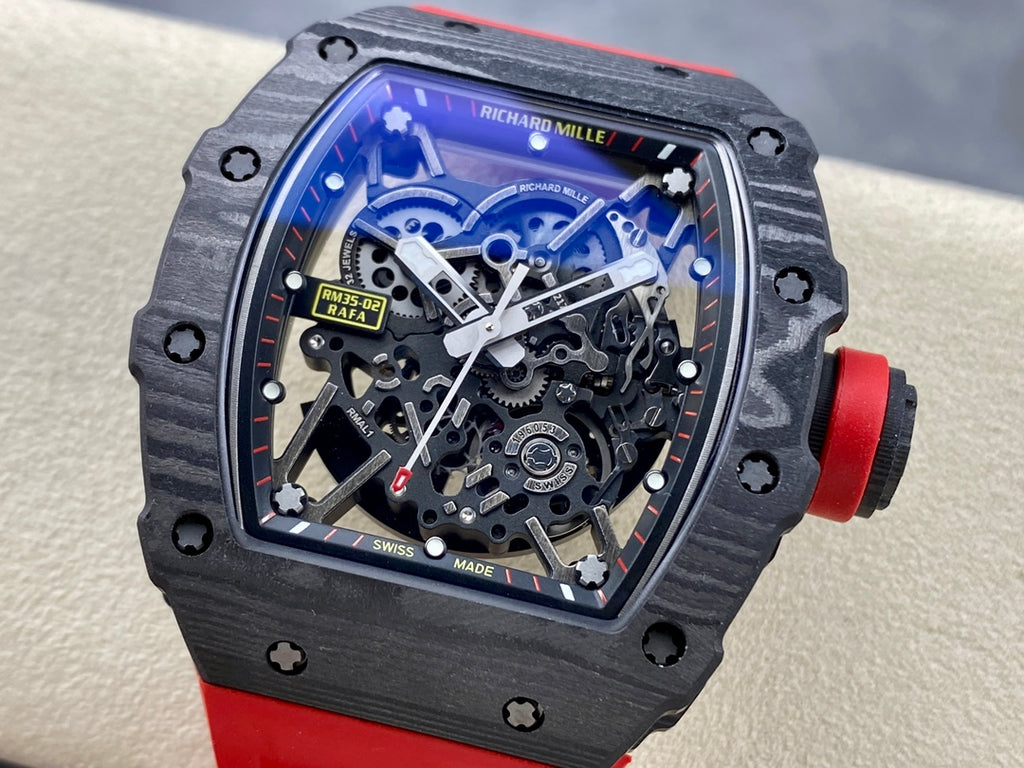 RM 35-02 NTPT Carbon x Red Strap