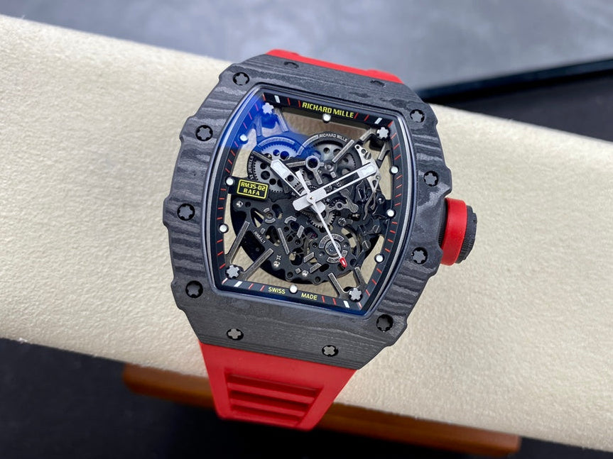 RM 35-02 NTPT Carbon x Red Strap