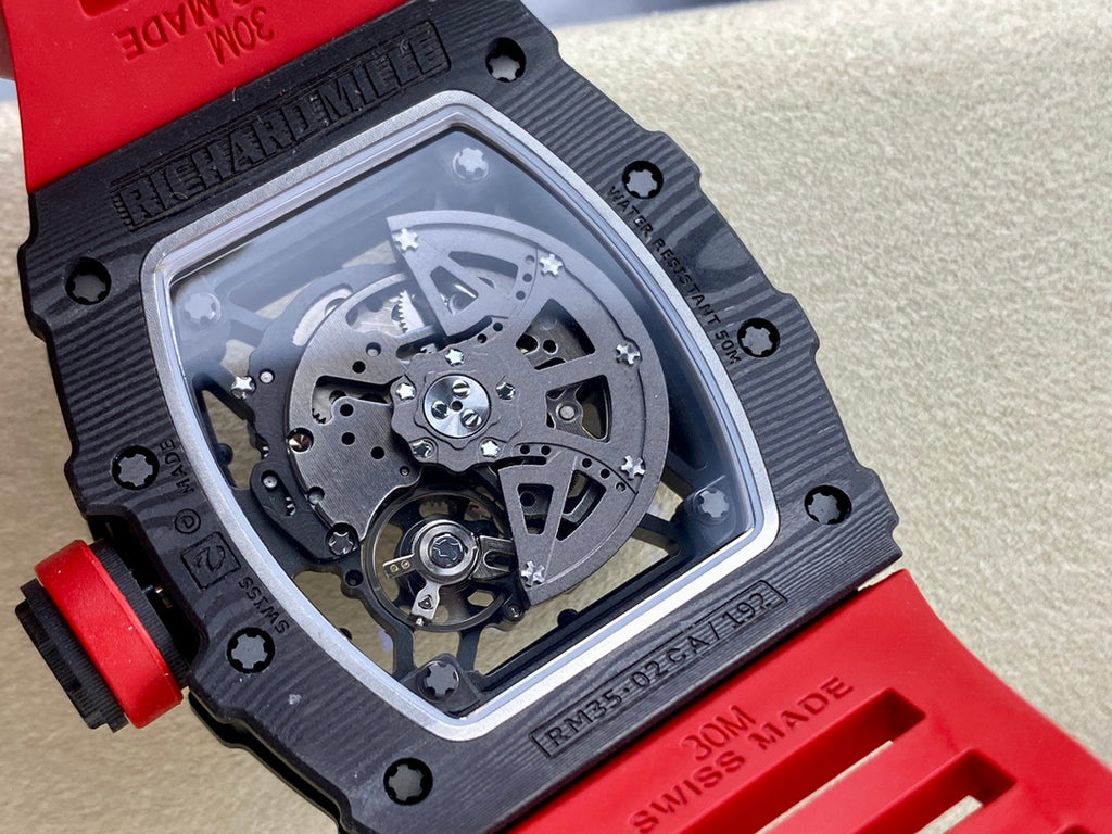 RM 35-02 NTPT Carbon x Red Strap
