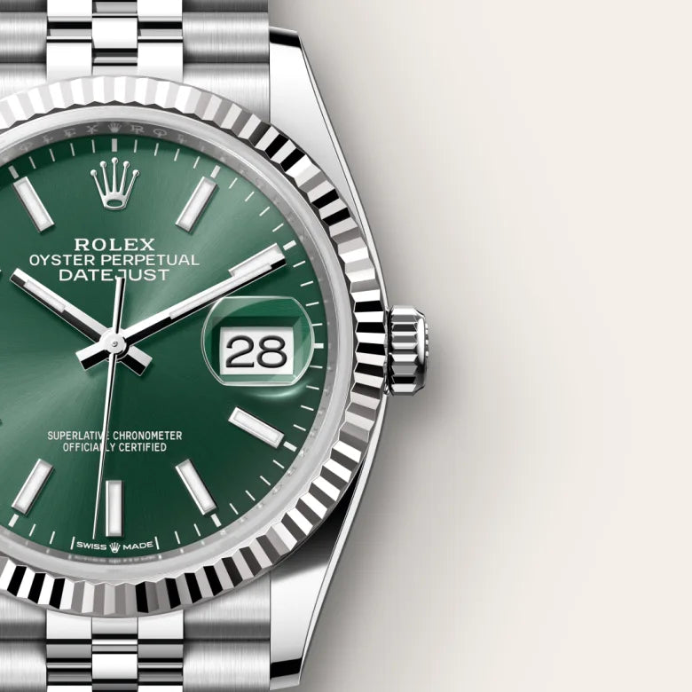 Rolex Datejust 36 Oyster, 36 mm, Oystersteel and white gold