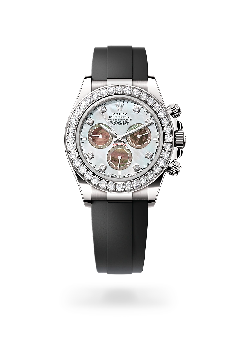 Rolex Cosmograph Daytona Oyster, 40 mm, white gold and diamonds