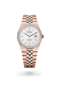 Rolex Land-Dweller Oyster, 36 mm, Everose gold and diamonds