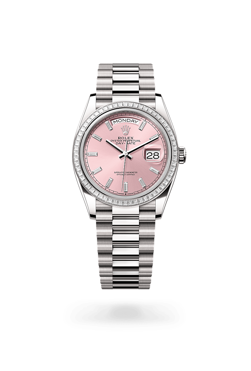 Rolex Day-Date Oyster, 36 mm, white gold and diamonds
