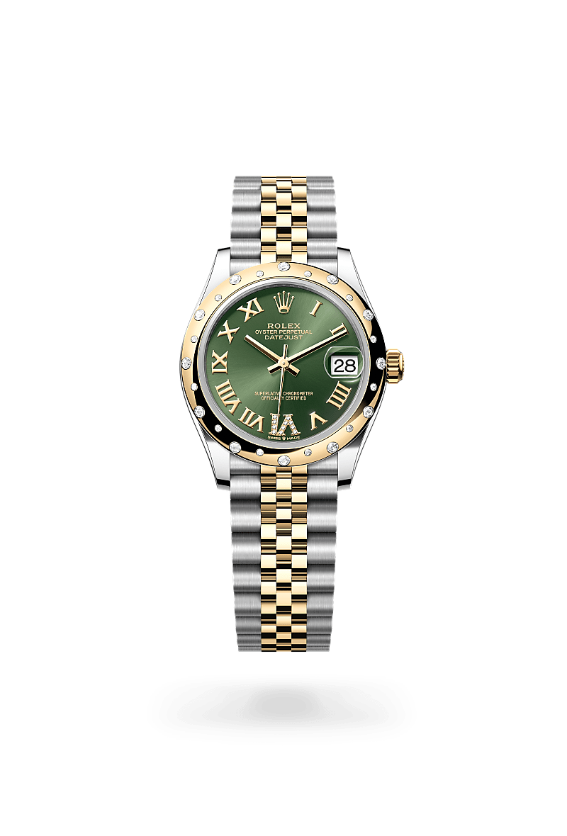 Rolex Datejust 31 Oyster, 31 mm, Oystersteel, yellow gold and diamonds