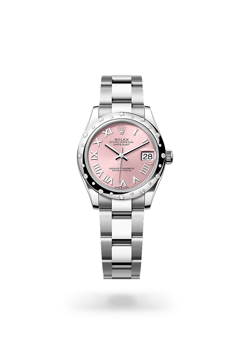 Rolex Datejust 31 Oyster, 31 mm, Oystersteel, white gold and diamonds