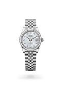 Rolex Datejust 31 Oyster, 31 mm, Oystersteel, white gold and diamonds
