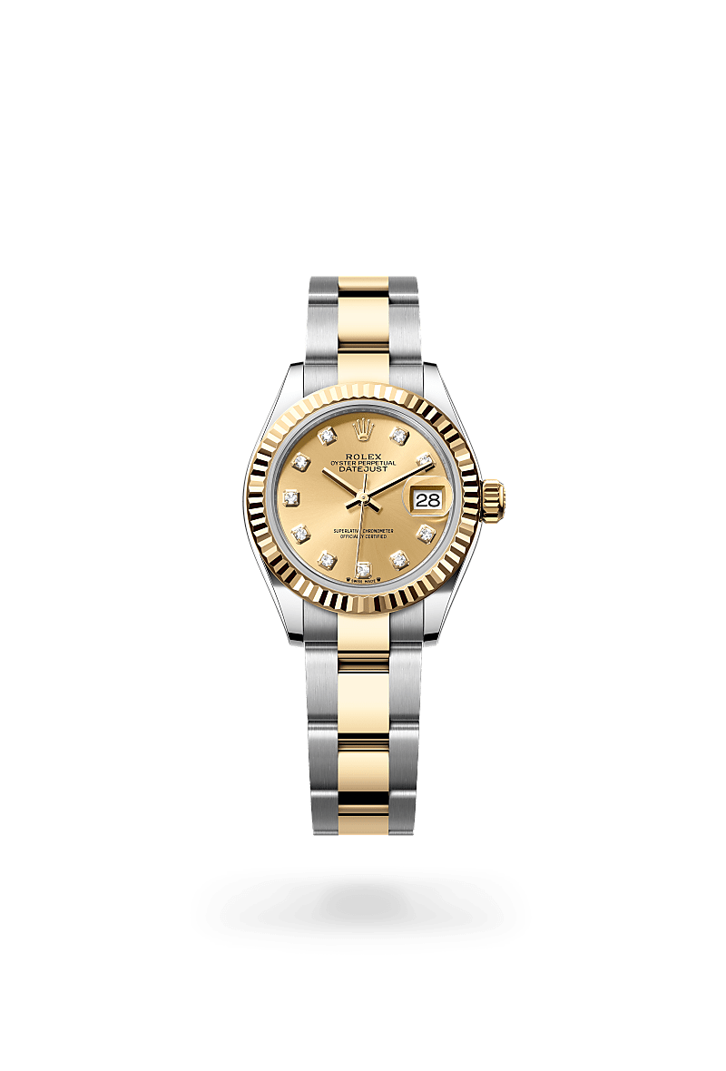 Rolex Lady-Datejust Oyster, 28 mm, Oystersteel and yellow gold