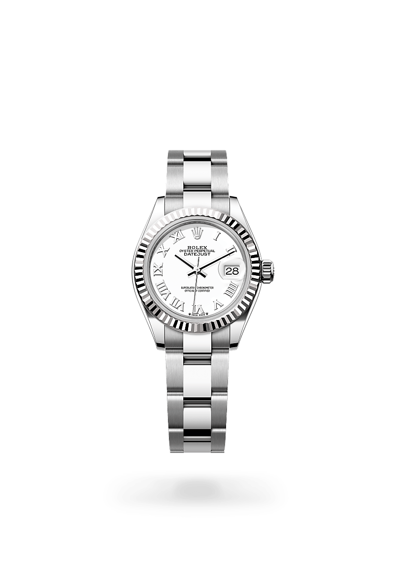 Rolex Lady-Datejust Oyster, 28 mm, Oystersteel and white gold