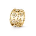 Van Cleef & Arpels Perlee Clovers Ring , Gold , Diamond