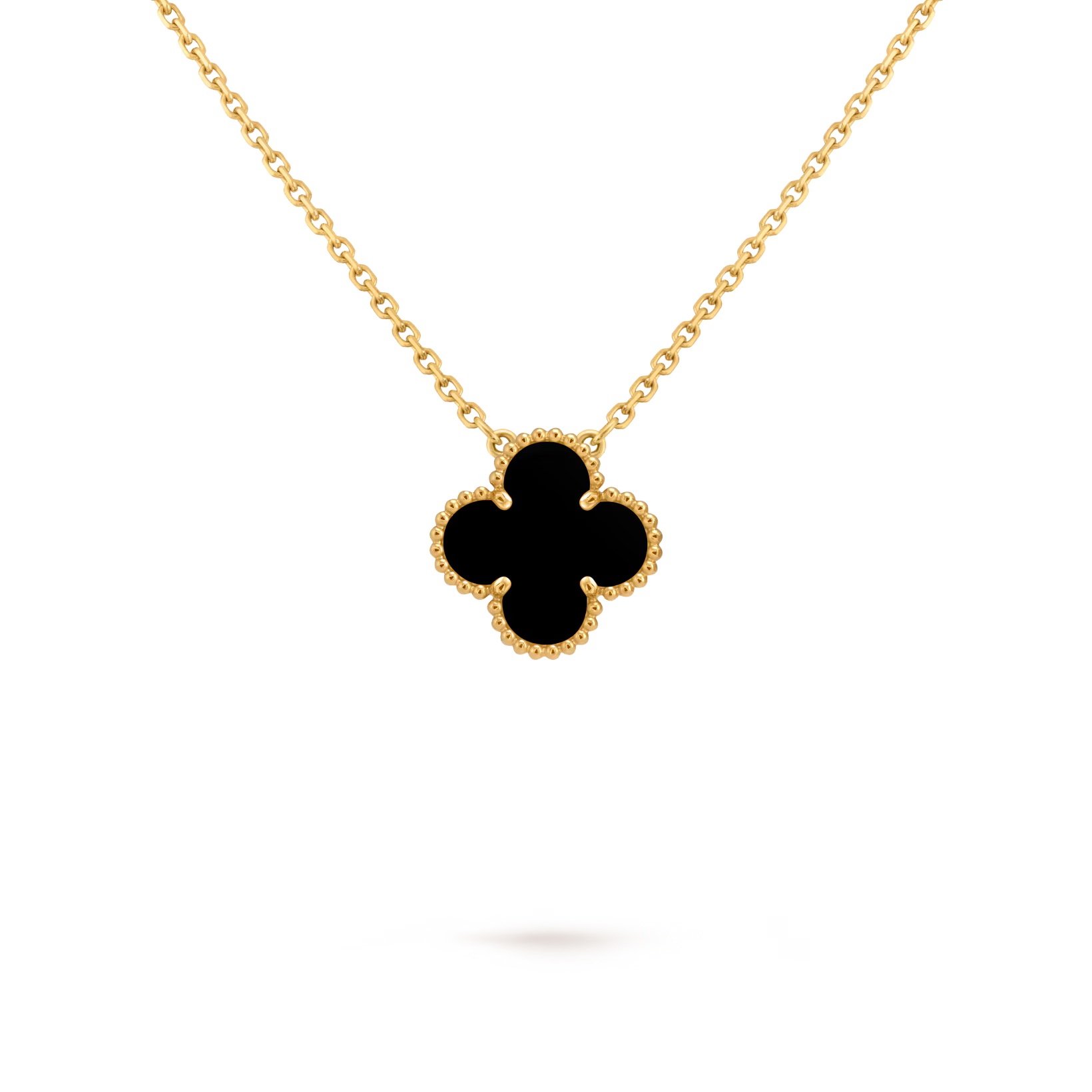 Van Cleef & Arpels Vintage Alhambra Necklace Onyx