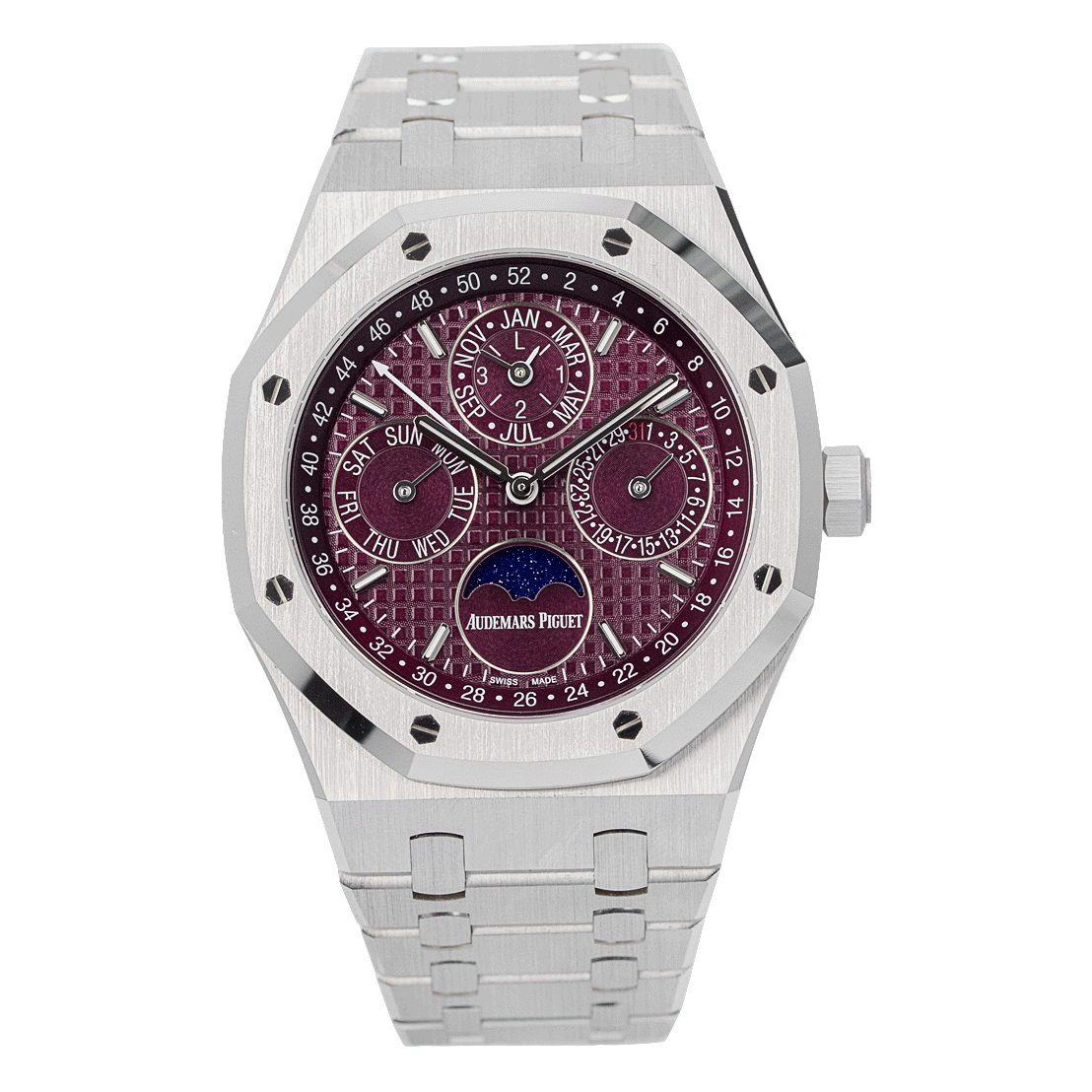 Audemars Piguet Royal Oak 41mm Perpetual Calendar burgundy dial