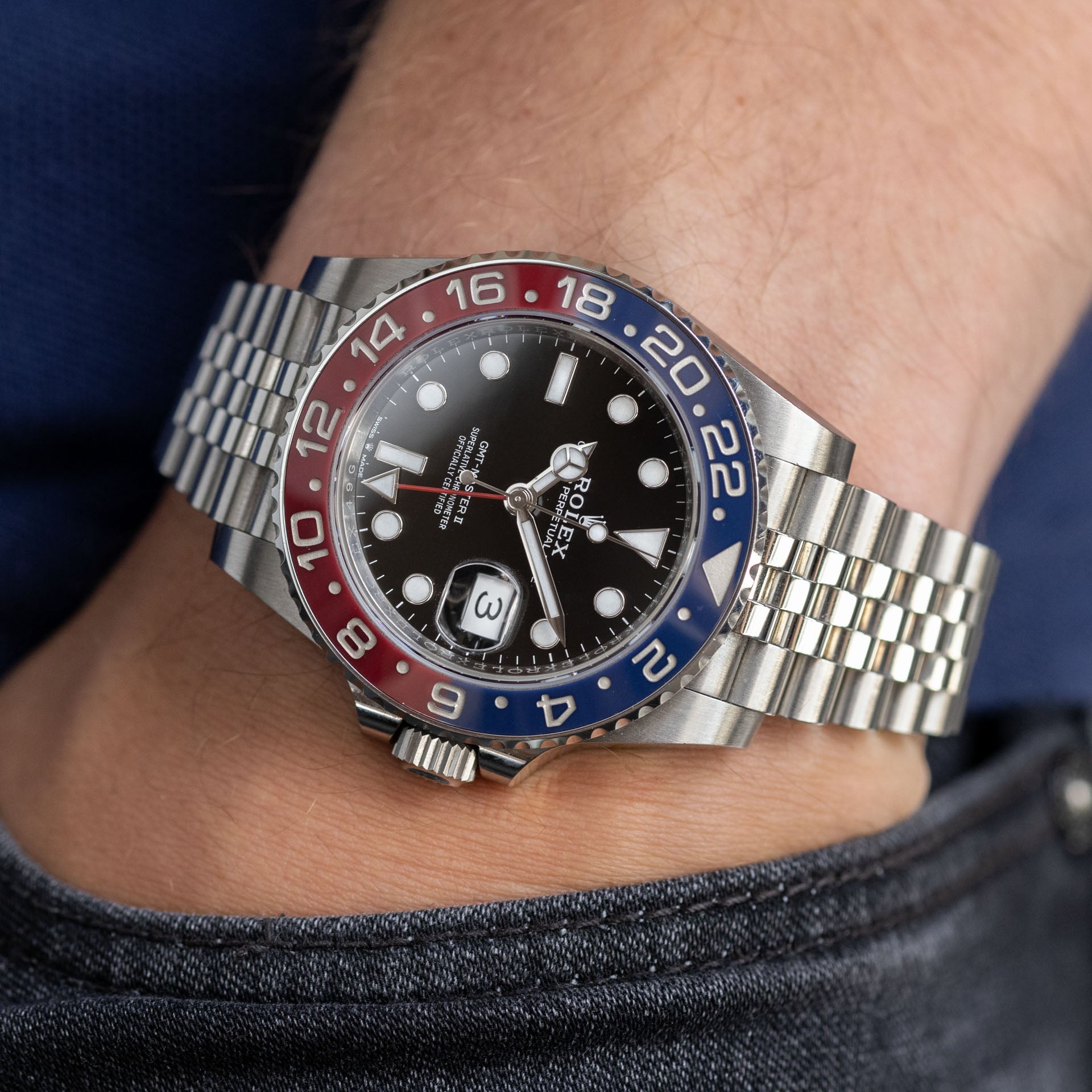 Rolex GMT-MASTER ii Pepsi Jubilee 40mm