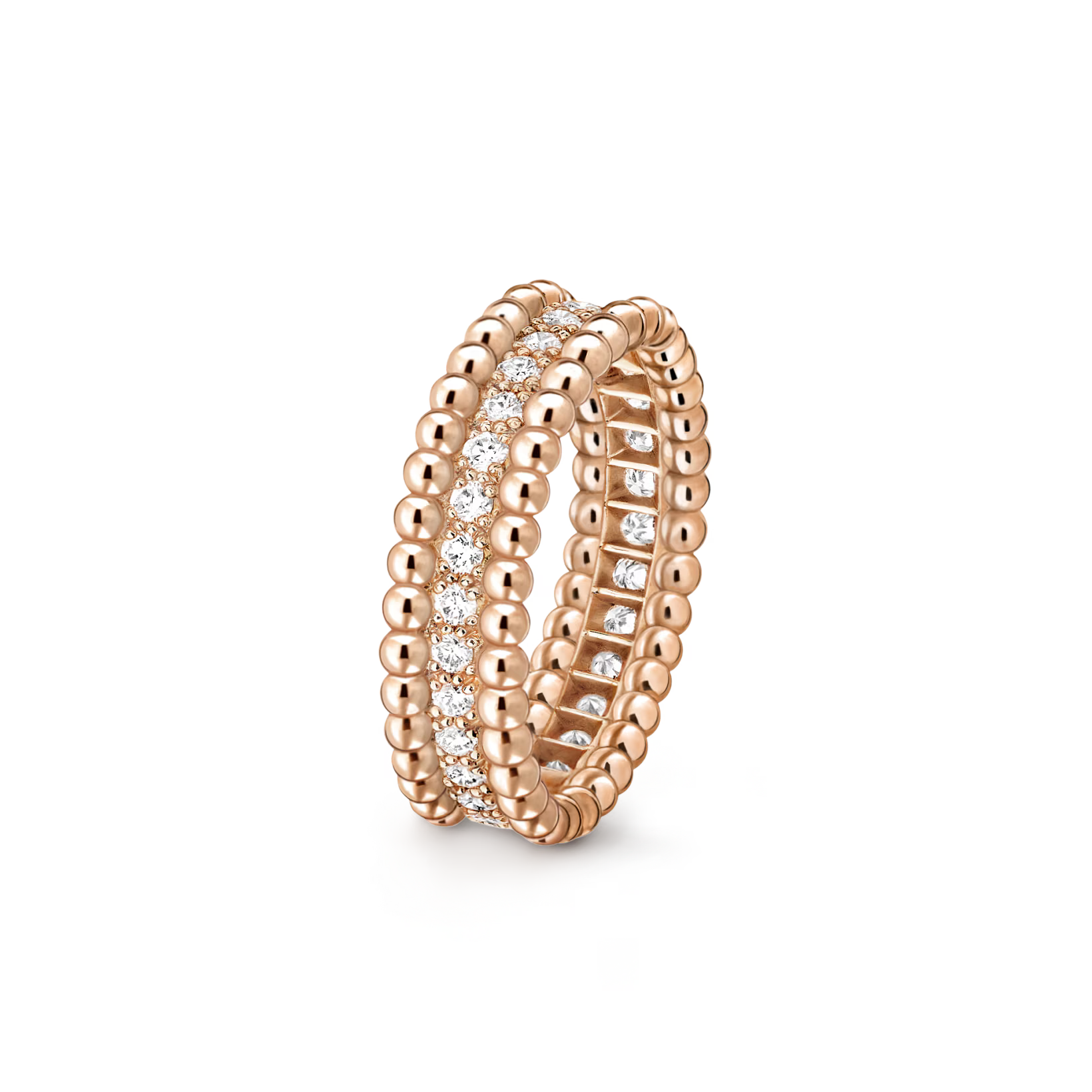 Van Cleef & Arpels Perlee Diamond Ring 1 Row