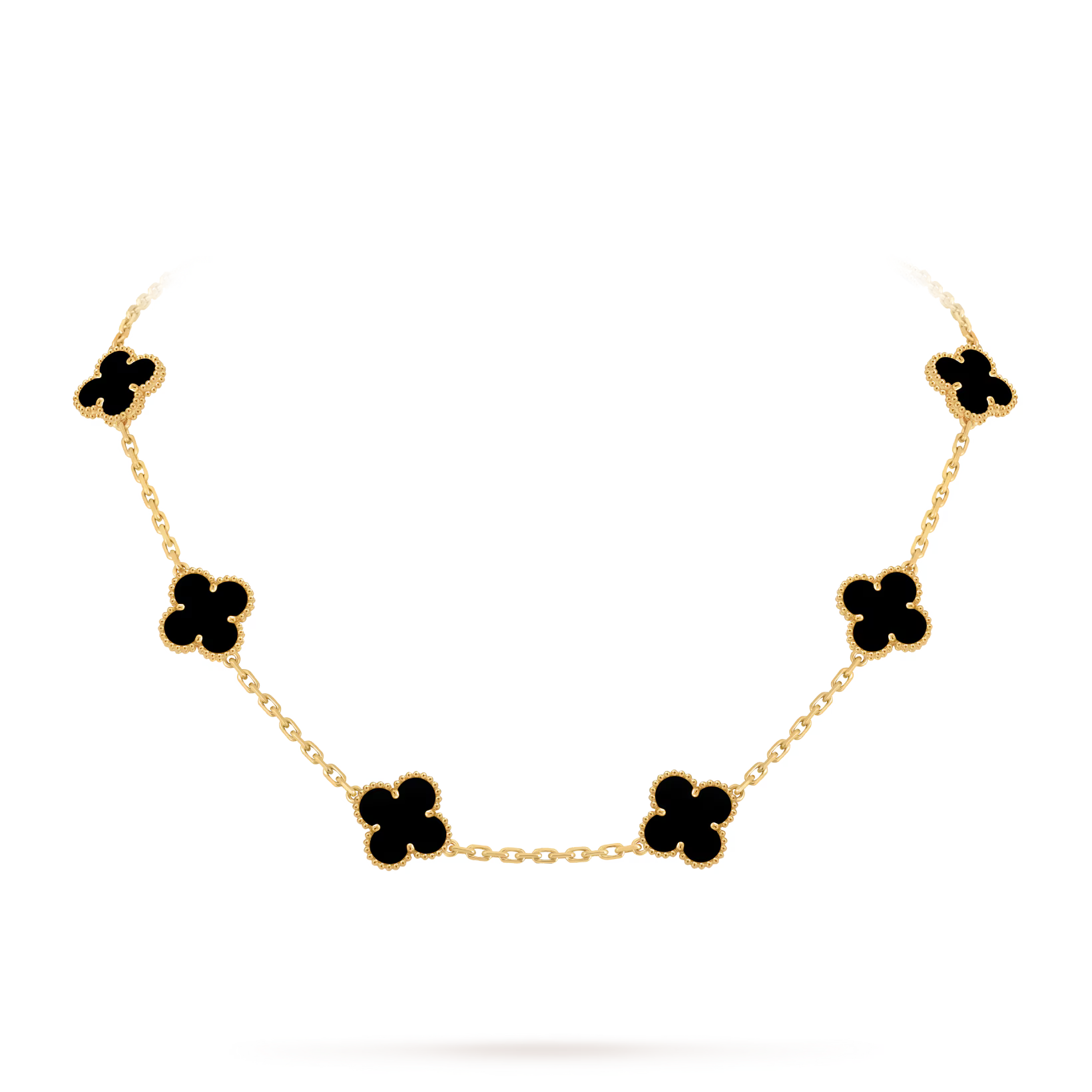 Van Cleef & Arpels 10 Motifs Onyx Necklace